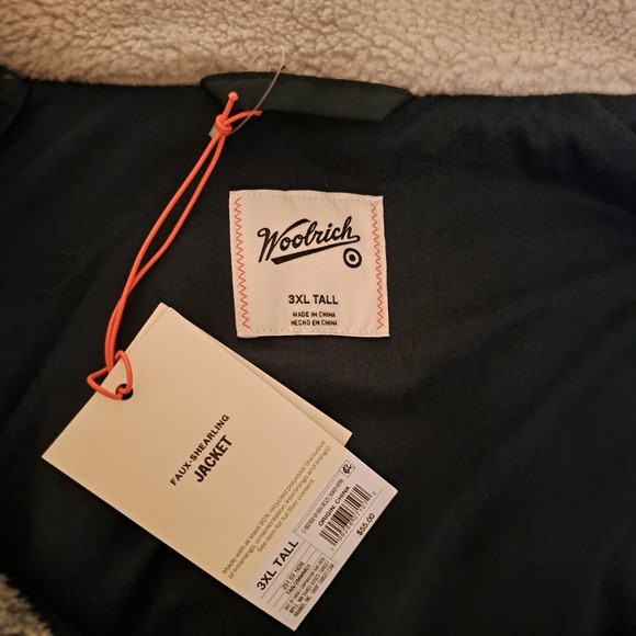 Woolrich X Target Printed Landscape Zip-Up Fleece Jacket Green Tan Adult 3XLT - Picture 5 of 5